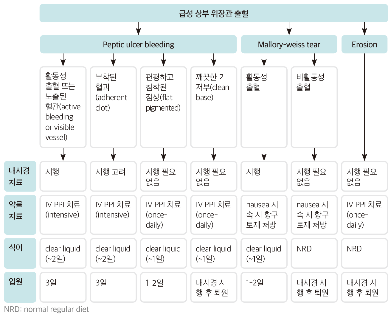 급성 상부위장관 출혈(Acute upper GI bleeding): 비 정맥류 출혈(non-variceal bleeding ...